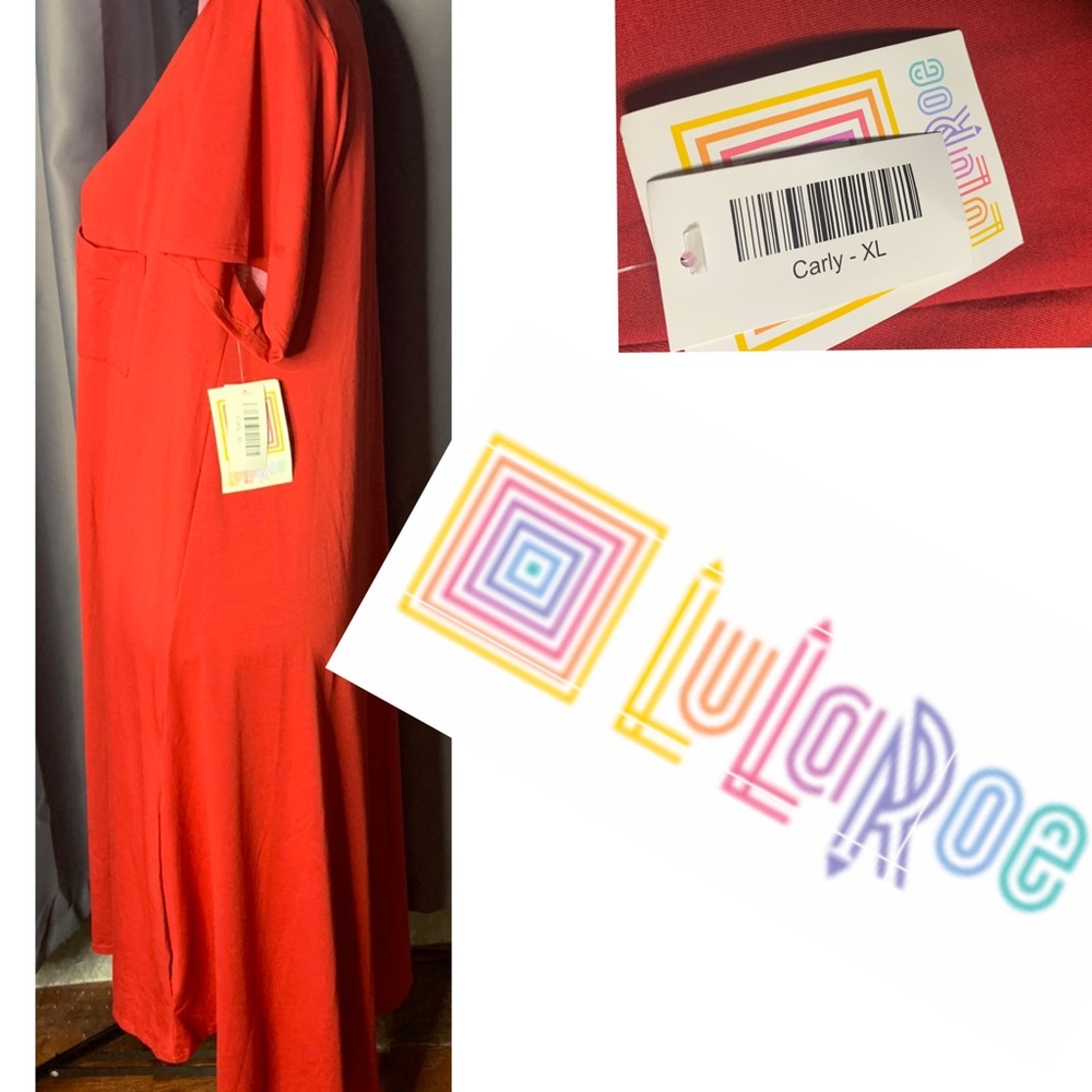 ❤️LULAROE RED CARLY SWING DRESS SZ XL❤️